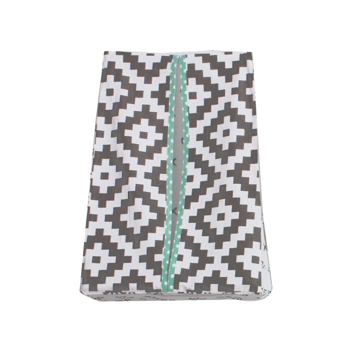 Bacati - Love Aztec 4-Piece Crib Bedding Set with Diaper Stacker - Grey/Mint Unisex