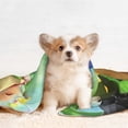thumbnail image 4 of Lsque Pikmin Pattern Waterproof Throw Blanket Pet Blanket for Dogs & Indoor Cats, Washable - Shaggy Plush Calming Long Faux Fur & Velvet Dog Blanket -, 4 of 8