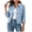Light Blue, variant on Women's Denim Jackets Cropped Long Sleeve Basic Button Down Crop Jean Shacket with Pockets