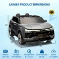 thumbnail image 6 of Towallmark 24V 2-Seater SUV Officially Licensed Chevrolet Blazer Ride On Car Toy w/Parent Remote Control, 3 Speeds, Wireless Music, MP3 Player, Electric Car for Kids Ages 3-8, Gray, 6 of 6