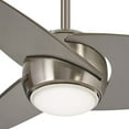 thumbnail image 3 of Ceiling Fan With Light Kit In Transitional Style 16 Inches Tall By 36 Inches Wide-Brushed Steel Finish-Silver Blade Color Minka Aire Fans F410l-Bs, 3 of 3