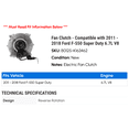 thumbnail image 2 of Fan Clutch - Compatible with 2011 - 2018 Ford F-550 Super Duty 6.7L V8 2012 2013 2014 2015 2016 2017, 2 of 2
