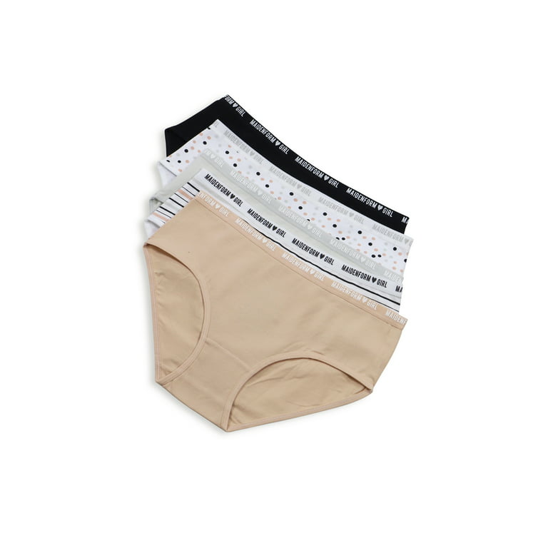 Maidenform Sweet Nothings Girls' Cotton Brief Underwear, 5-Pack, Sizes  (S-XL)