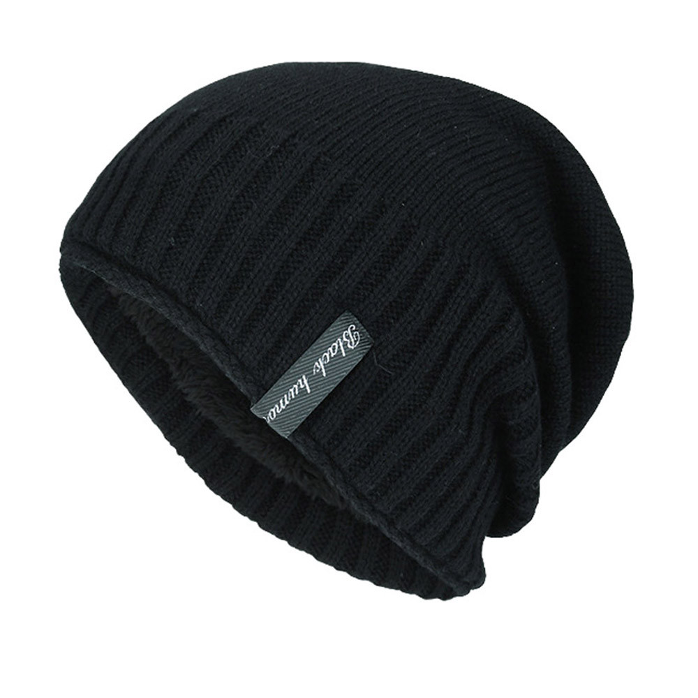 YUEHAO accessories Unisex Knit Cap Hedging Head Hat Beanie Cap Warm Outdoor Fashion Hat BK Baseball Caps Black - image 2 of 2