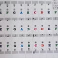thumbnail image 2 of multicolor Piano keyboard stickers, bold letter piano stickers, 2 of 5