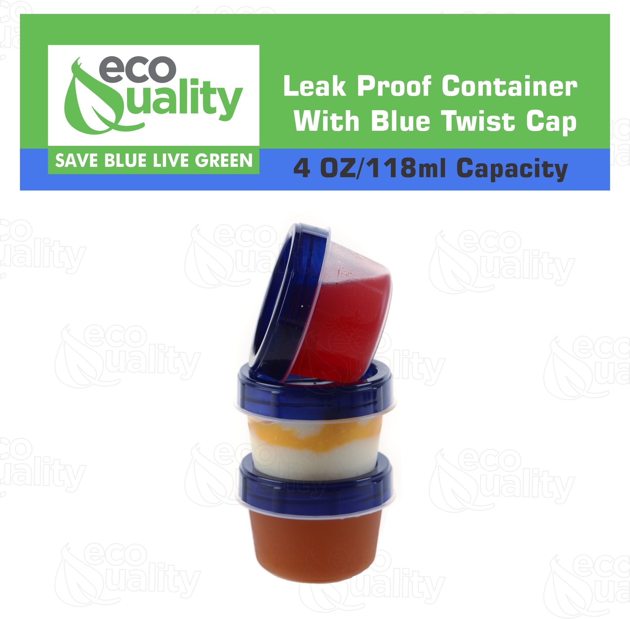 [30 PACK] 4oz Baby Food Twist Top Storage Containers - Airtight Plastic Food Storage Canisters with Twist & Seal Lids, Leak-Proof - Reusable, Stackable, BPA-Free Snack Containers