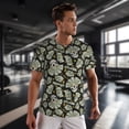 thumbnail image 3 of Wukai Skull with Dollar Print Men's Short-Sleeved Mesh T-Shirt,Quick-Dry Short Sleeve Workout T-Shirt-5X-Large, 3 of 8
