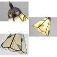 thumbnail image 3 of FSLiving Green Leaf Pattern Beige Glass Handmade Lampshade For Wall Sconce Pendant Light Hanging Lamp Replacement Modern Design - 1 Pack, 3 of 7