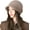 Khaki, variant on Womens Slouchy Knit Beanie Hat Winter Warm Stretchy Skull Cap with Visor Brim Snow Caps