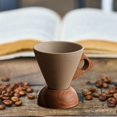 thumbnail image 6 of CoudarTitie Cone Shape Coffee Cup Ceramic Tea Cup, Drinking Mug with Handle, Base Cone Shape S Bead base, 6 of 9