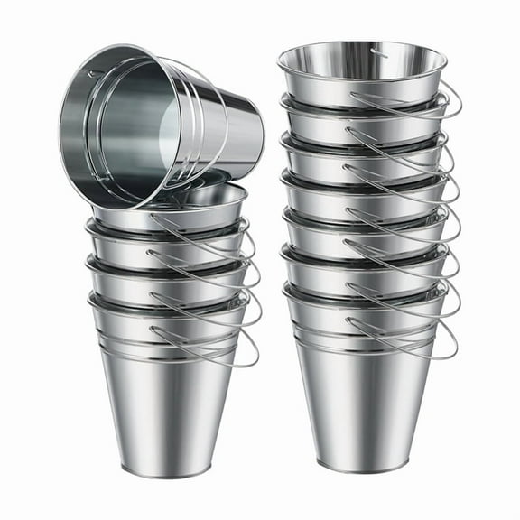 12 Pack Metal Buckets with Handle,Basket Bucket for Kids