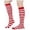 F1-Red1048, variant on Puliio Women Striped Knee High Socks Elastic Stretchy Hosiery Fashion Casual Long Socks
