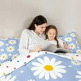 thumbnail image 5 of Castle Fairy Daisy Flower 3-Piece Full Size Comforter Sets for Girls,Spring Graden Bedding Comforter Set,Polka Dots Lightweight Bedding Sets,Super Cozy Room Decor, 5 of 8