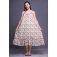 thumbnail image 4 of Bimba Rose13 Feuilles Florales et Magnolia Imprimées Chemises de Nuit en Coton pour Femmes Robe Sans Manches Tenue de Nuit Robe Maxi X-Small, 4 of 6