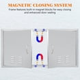 thumbnail image 3 of Portes d'Accès pour Cuisine Extérieure – Acier Inoxydable Double – Armoire Îlot BBQ avec Évents – Rangement de Patio – Résistant aux Intempéries et Durable, 3 of 5