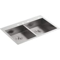 thumbnail image 1 of Kohler K-3996-4-NA 4 Trous Double Évier Égal, 1 of 1