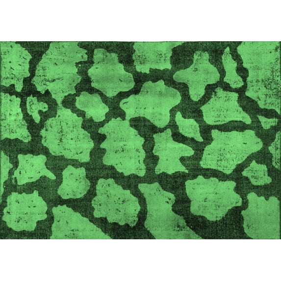 Ahgly Company Indoor Rectangle Persian Emerald Green Bohemian Area Rugs, 2' x 4'