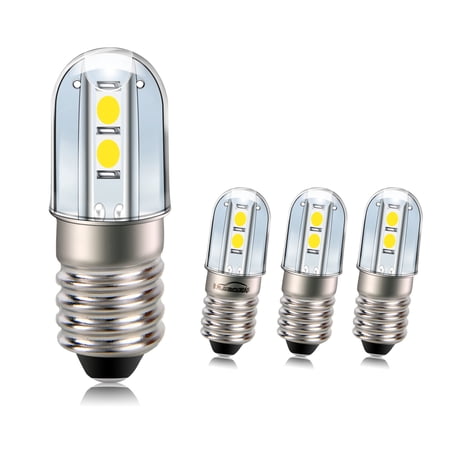 Ruiandsion E10 Mini LED Bulbs, 120V 1W (10W Equivalent) 80LM 6000K Daylight White, Replacement Bulb for Vintage Desk Lamp, 4-Pack