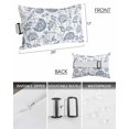 thumbnail image 3 of Pack of 2 Outdoor Lumbar Pillow Covers 12x20 Inch, Farmhouse Spring Waterproof Throw Pillow Covers Set, Blue Fruit Plant Leaf Flower Country Decorative Cushion Cases for Patio Porch Car, 3 of 7