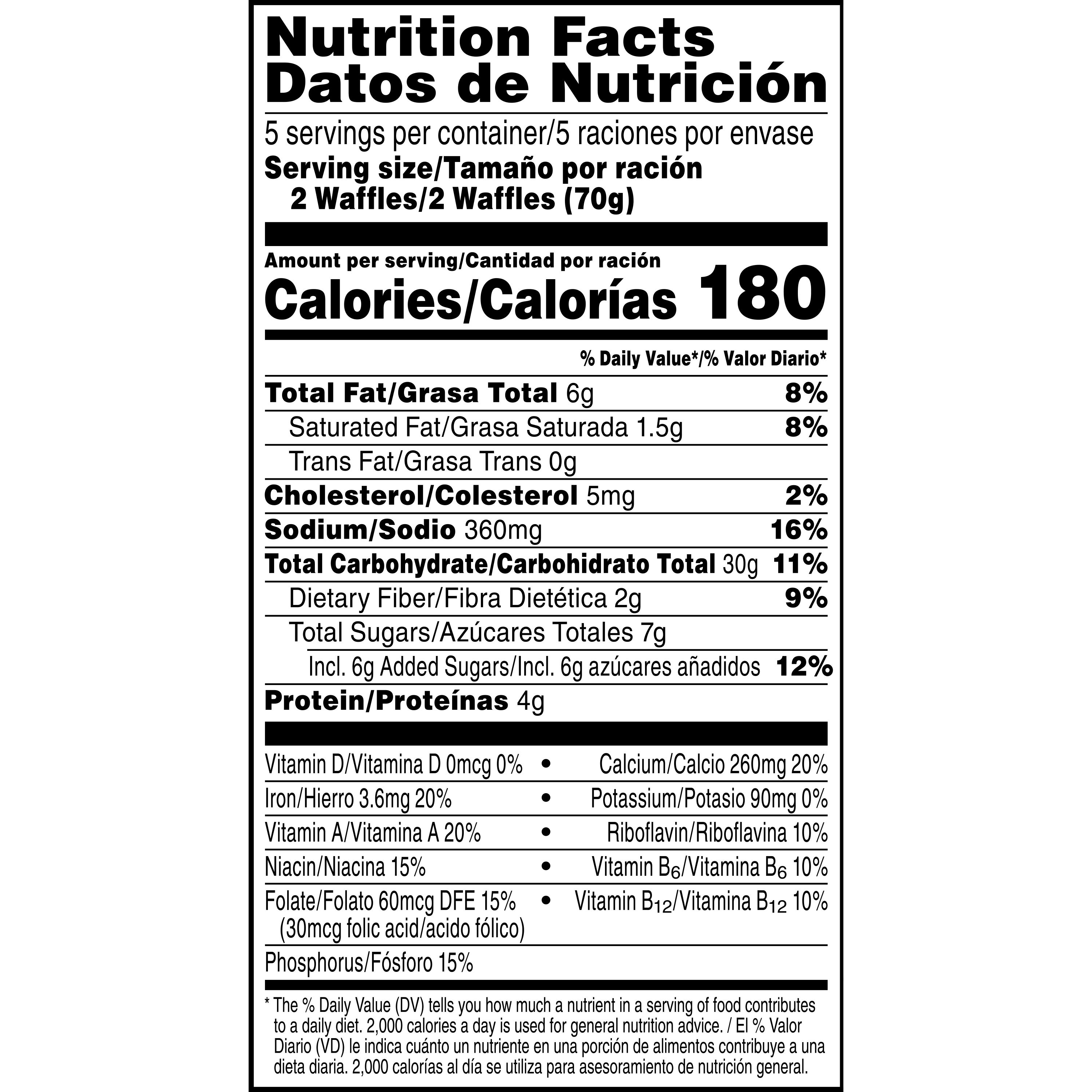 How Many Calories In Eggo Waffles Nutrient Calculator