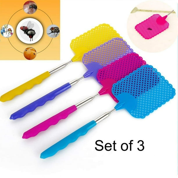 3 pack Extendable Fly Swatters Telescopic