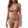 thumbnail image 1 of Fotbe Romantic Flower Fox Couple Traje de Baño para Mujer de Dos Piezas – Bikini Sexy de Tirantes Tipo Halter con Diseño Triangular, 1 of 6