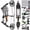 Black, variant on 30-70lbs Dual-use Compound Bow Set Steel Ball Archery Target Hunting Shooting RH LH