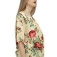 thumbnail image 3 of Bimba Moms Pale Yellow Floral Printed Kaftan With Belt Maternity Maxi Dress-24, 3 of 6