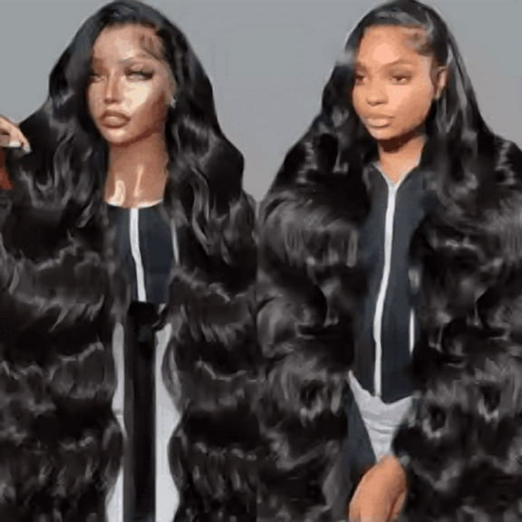 200 Density Body Wave Lace Front Wigs Human Hair 13x6 Transparent Lace Frontal Wigs For Women Real Human Hair Wigs With Baby Hair Natural Hairline 34inch