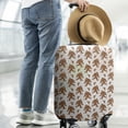 thumbnail image 2 of White Bigfoot and Footprint Pattern Luggage Cover Fashion Suitcase Cover Baggage Covers Fit 25-28 Inch Luggage (Go Travel), 2 of 5