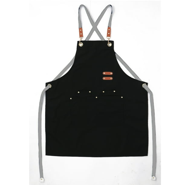 Delantal para hombre, delantal ajustable con bolsillo, delantal de cocina para mujer, Chef, espalda cruzada