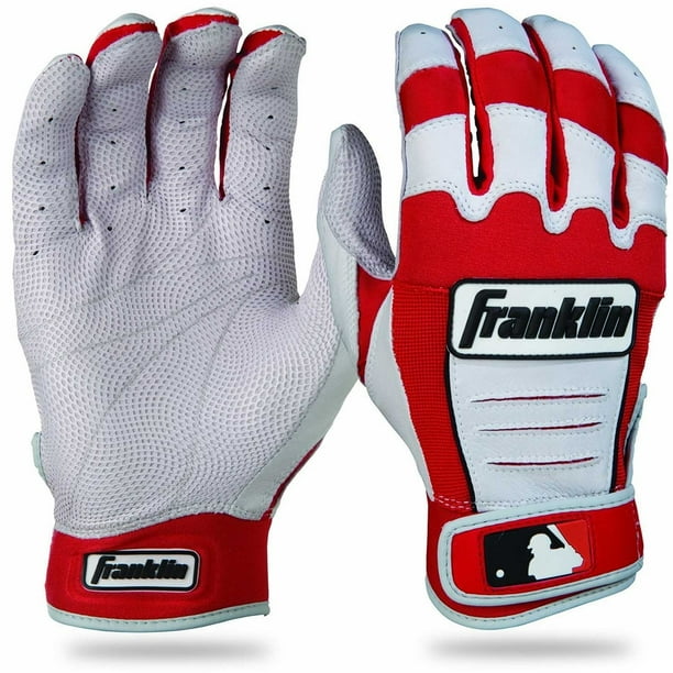 Franklin Sports MLB CFX Pro Baseball Batting Gloves Pearl/Red Adult Small