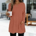 thumbnail image 2 of Women's Rib Knit Pullover Long Sleeve Crew Neck Lightweight Comfort Sweater, 2 of 9