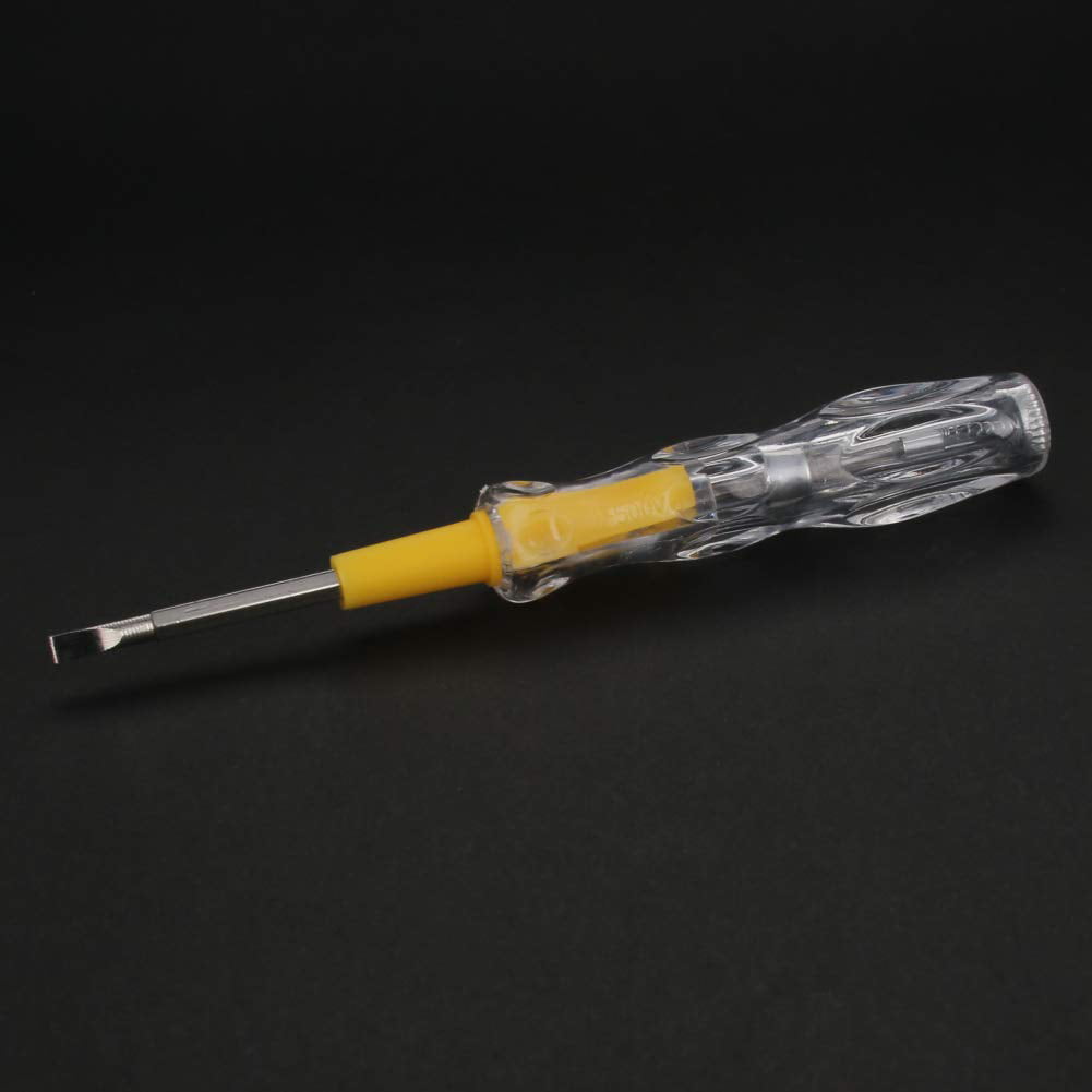 Voltage Detector Pen Neon Light Circuit Tester Test Electric Screwdriver Pen AC100-500V 3mm Slot 5 pcs Test Screwdriver