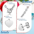 thumbnail image 5 of Lsupdaol 3 Pcs Heart Jewelry Set Heart Pendant Chain Toggle Necklace with Bracelet Earrings Stainless Steel Link Chain for Women Christmas Valentine Gift, 5 of 7