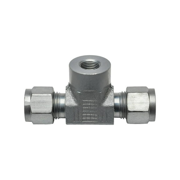 GlowShift | 3/8" Transmission Line T-Fitting Adapter for Car and Truck Trans Temp Gauge Sensors