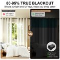 thumbnail image 3 of Lfeey Cyan White Blackout Curtains for Bedroom, Modern Thermal Insulated Grommet Window Drapes, 42x63 inch, 2 Panels, 3 of 7