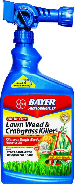 BioAdvanced 704080A 32 oz Hose End All in 1 Lawn Weed & Crabgrass Killer Spray - Quantity of 2