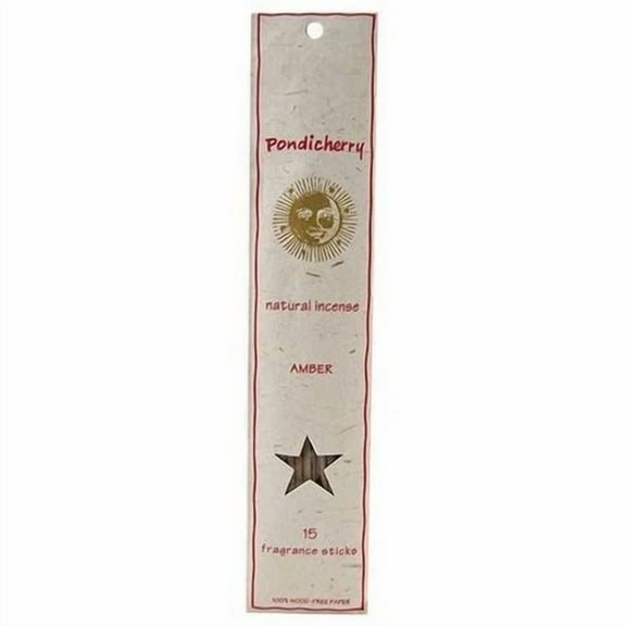 Amber Incense Sticks 15 Count By Pondicherry Natural Incense