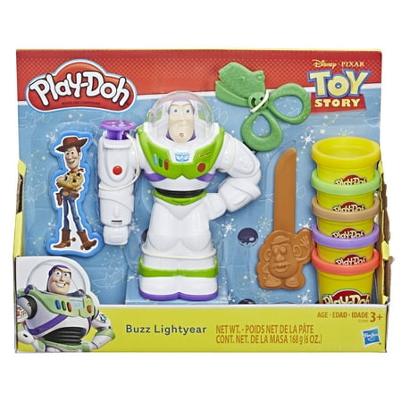 Play-Doh Disney Pixar Toy Story Buzz Lightyear Set with Buzz Figure & 5 Cans of Dough