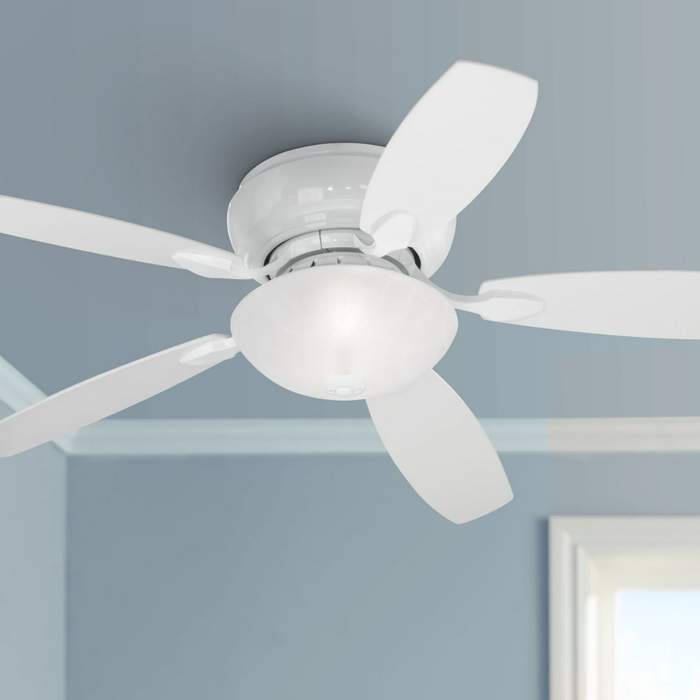 60" Casa Vieja Modern Hugger Indoor Ceiling Fan with Light LED White