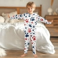thumbnail image 6 of joogoo Dog Footprint and Stars 2 Piece Long Sleeve Tee and Pants Cotton Pajama Set 8Y, 6 of 7
