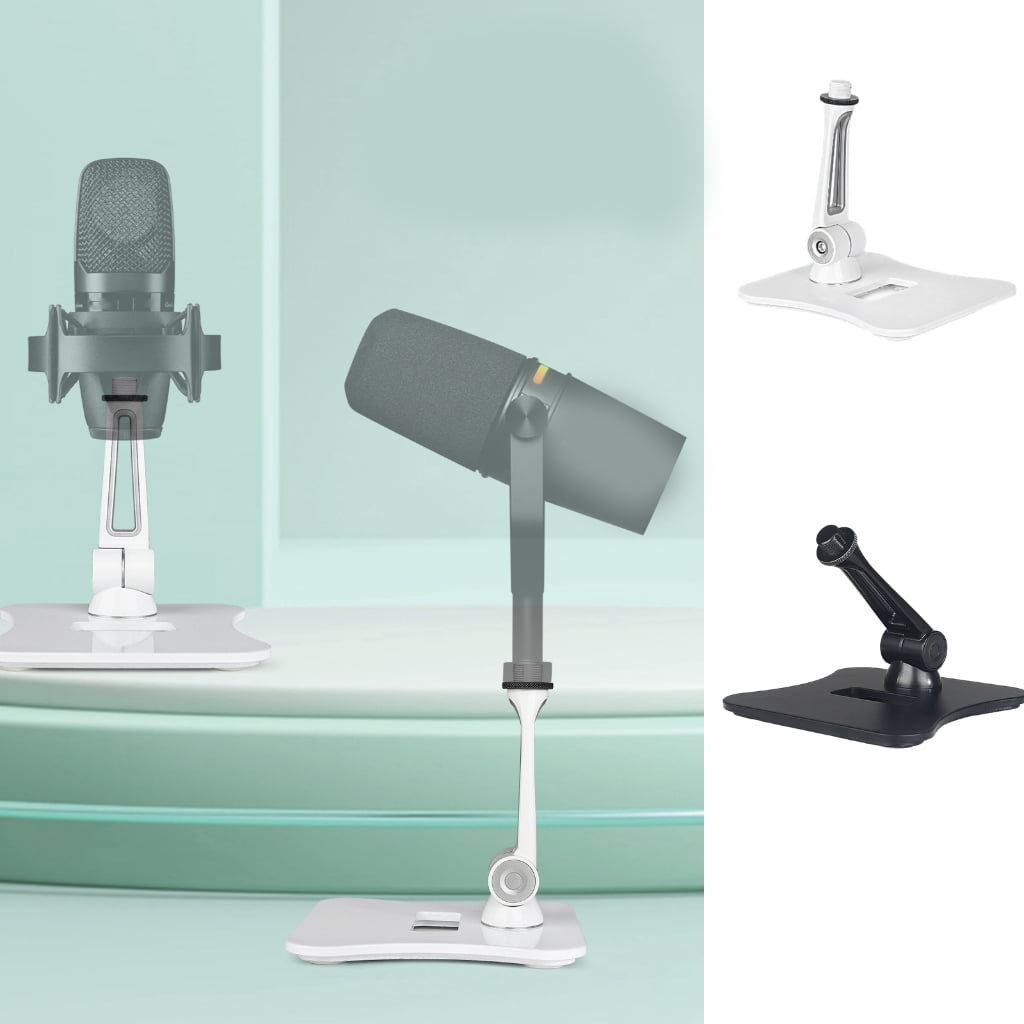 Adjustable Microphone Mount Mic Desktop Stand With Sturdy Aluminum Alloy Construction For Professional Sound Setups