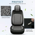 thumbnail image 3 of DIKSOAKR Car Seat Covers Fit for Nissan Altima 2009-2025 Full Set Leather Seat Cushion Airbag Compatible Automative Seat Cover Protector(5 Seats,Black&Grey), 3 of 6