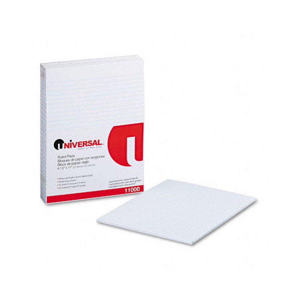 8.5 in. x 11 in. glu Top Legal Rule Pads - White (1 Dozen)