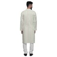 thumbnail image 3 of Atasi Ensemble Kurta Pyjama en Rayonne à Manches Longues Imprimé Asymétrique à Boutons, 3 of 4