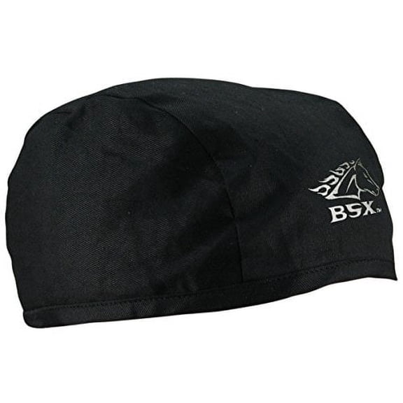 Black Stallion BSX BC5B-BK Black Cotton Welding Beanie Cap