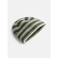thumbnail image 3 of No Boundaries Women's Ribbed Knit Striped Beanie, 3 of 4