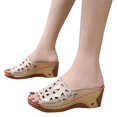 thumbnail image 3 of zttd women's slippers summer wedges bottom sandals casual shoes beach walk shoes a, 3 of 4