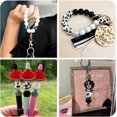 thumbnail image 3 of Yoqb Beadthoven 78pcs Silicone Beads 15mm Dog Paw Footprint Silicone Beads Black White Buffalo Plaid Keychain Bracelet Beads Round Rubber Assorted Beads for Lanyard Pens Jewelry Making A110, 3 of 7